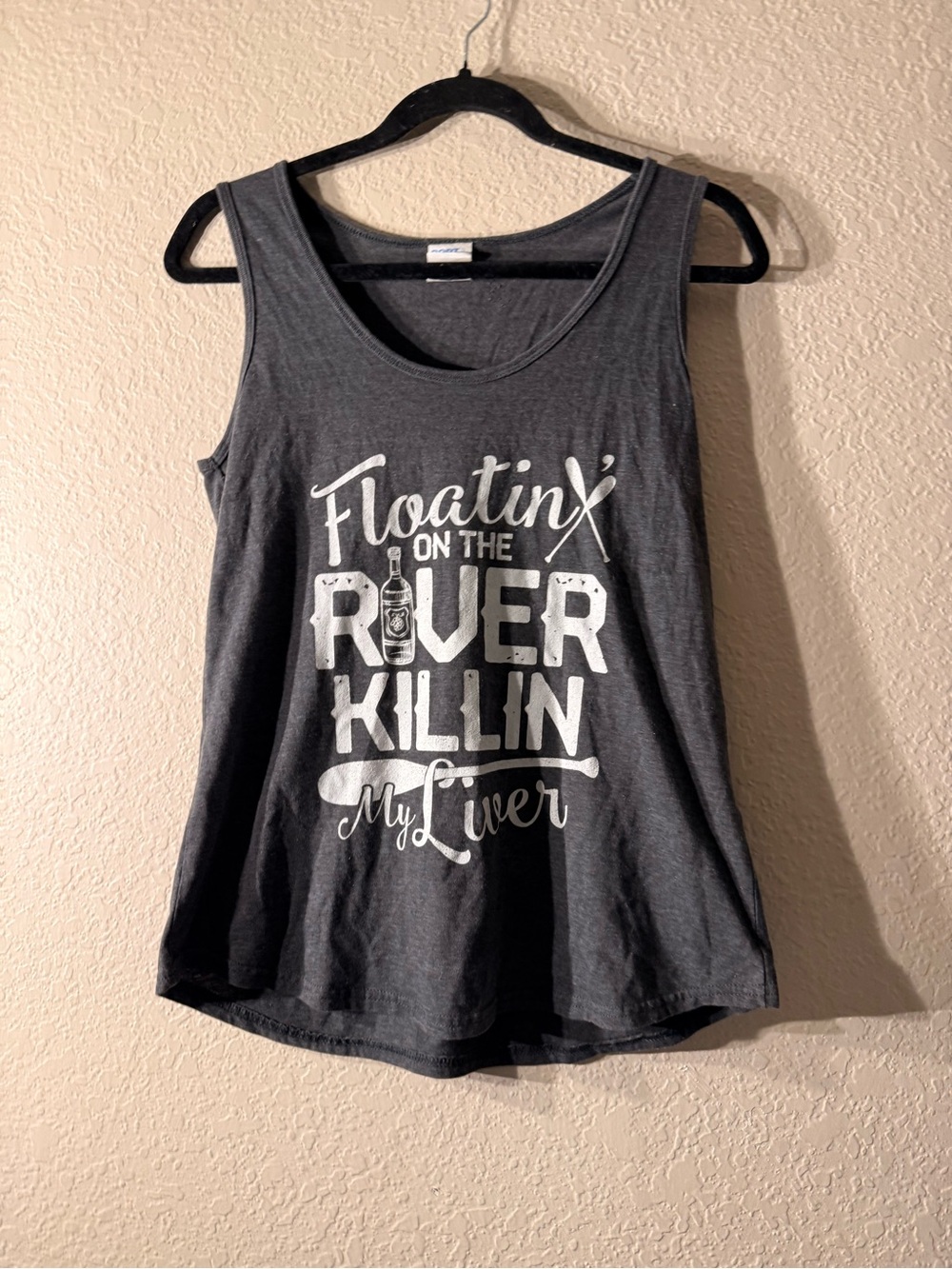 Women's "Floatn On The River Killin My Liver" Graphic Tank Top